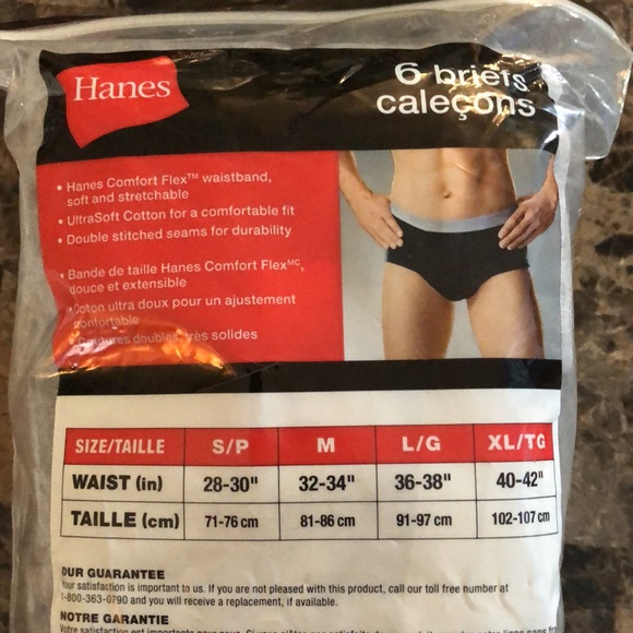 BNIB Never Opened Hanes briefs 6pk - Picture 2 of 2